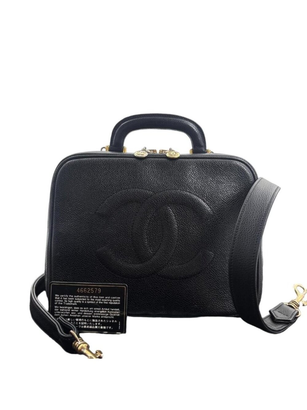 Chanel Super Caviar Leather Vanity Shoulder